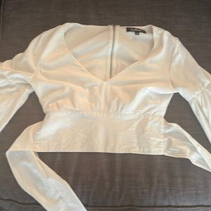 Fun cropped white blouse